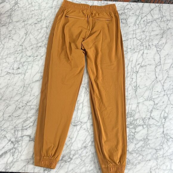 Athleta Textured Brooklyn Jogger Pants Women's Yellow Pull On Activewear Sz 0 - Picture 8 of 9